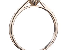 Помолвочное кольцо из красного золота с бриллиантом э0201кц05166800