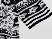 Блузка с укороченным рукавом и принтом