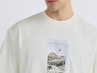 Футболка из хлопка с фотопринтом, Белый