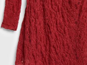 Кружевное платье с асимметричной юбкой для девочек, Красный