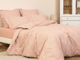 Постельное белье полукомплект Vichy, терракота