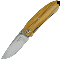 Складной нож Lionsteel Mini, сталь D2, рукоять оливковое дерево