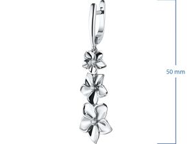 Серьги из серебра с бриллиантами э0601сг01173000