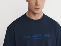 Футболка с вышивкой, Синий