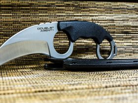 Нож с фиксированным клинком Cold Steel Double Agent I, сталь AUS-8A, рукоять Griv Ex™, черный