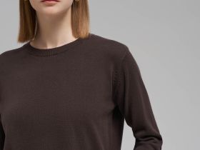 Джемпер полуприлегающего кроя из хлопка