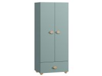 Шкаф детский Тесси 2-75x181 Серо-зеленый