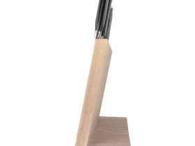 Подставка настольная магнитная для 6 ножей Woodinhome KS002XSOW, дуб беленый