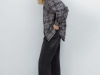 Фланелевая рубашка в клетку, Бежевый