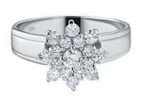 Кольцо из белого золота с бриллиантами э0901кц09160400