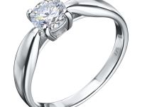 Классическое кольцо из белого золота э4712кц09210853