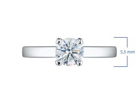 Классическое кольцо из белого золота э4012кц10161700_white