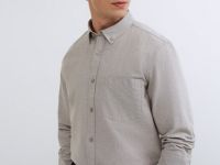 Рубашка из ткани оксфорд, Коричневый