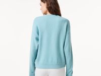 Женский шерстяной свитер Lacoste с круглым вырезом