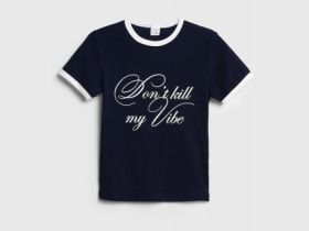 Футболка в рубчик для девочек, Синий