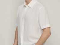 Рубашка изо льна с коротким рукавом