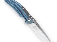 Складной нож CRKT Ripple Blue Combo, сталь Acuto 440, рукоять нержавеющая сталь 420J2