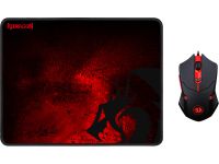 Игровой комплект Redragon M601BA проводная мышь+ коврик (черный/красный)