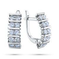 Серьги из белого золота с бриллиантами э4001сг02159700