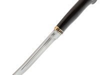 Нож Засапожный, сталь Х12МФ, рукоять граб, мельхиор