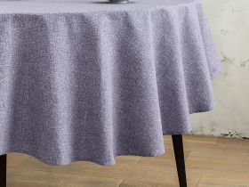 Скатерть круглая Fogliame фиолетовая