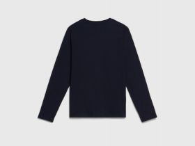 Лонгслив с имитацией футболки для мальчиков, Синий