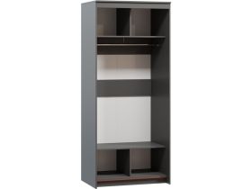 Шкаф-купе Тебар 2-90x210 Графитовый без зеркал