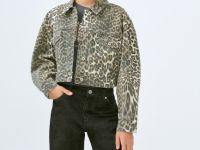 Джинсовая куртка с принтом для девочек, Мультицвет