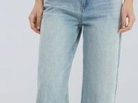 Широкие джинсы с высокой посадкой, Голубой