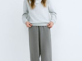 Свитшот с принтом для девочек, Серый