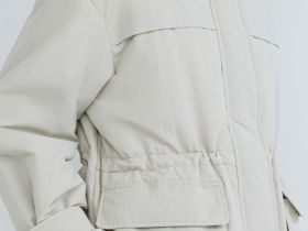 Куртка-парка с капюшоном, Бежевый