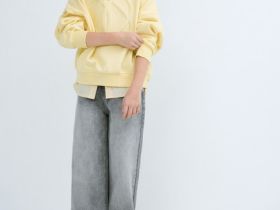 Свитшот с объёмным принтом для девочек, Желтый