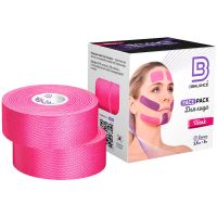 Кинезио тейп для лица из шёлка BB Face Pack™ 2,5 см*5 м - розовый