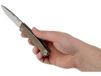 Складной нож LionSteel Thrill, сталь M390, рукоять Bronze titanium