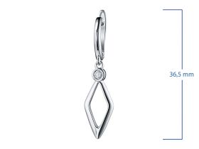 Серьги из серебра с бриллиантами э0601сг09172200