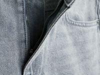 Прямые джинсы с высокой посадкой, Серый