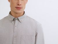 Рубашка из ткани оксфорд, Коричневый