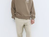 Брюки из твила на кулиске, Бежевый