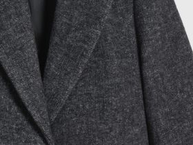 Пальто-пиджак из шерсти, Серый