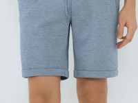 Шорты из двухцветного пике, Голубой