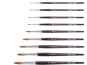 Кисть колонок №3 круглая Tintoretto на короткой ручке