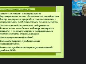 Вебинар «Формирование основ безопасного поведения дошкольников в процессе игровой деятельности»
