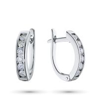 Серьги из белого золота с бриллиантами э0901сг08183900
