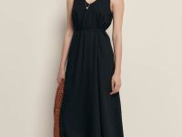 Сарафан макси льняной с вырезом на спине