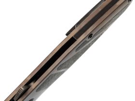 Складной нож Kansept Cru сталь Damascus, рукоять Bronze Titanium/Twill Carbon Fiber