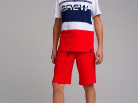 Комплект трикотажный для мальчиков: фуфайка (футболка), шорты