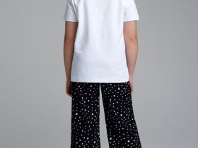 Комплект для девочек: фуфайка трикотажная (футболка), брюки текстильные