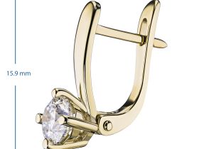 Серьги из желтого золота с бриллиантами э0301сг04200689