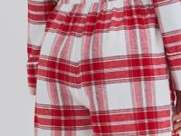 Пижамные шорты в клетку из фланели, Красный