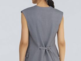 Удлинённый жилет, Серый